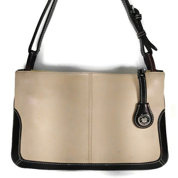 Dooney & Bourke Equestrian All Weather 2 Line Leather Slim Shoulder Arm Bag